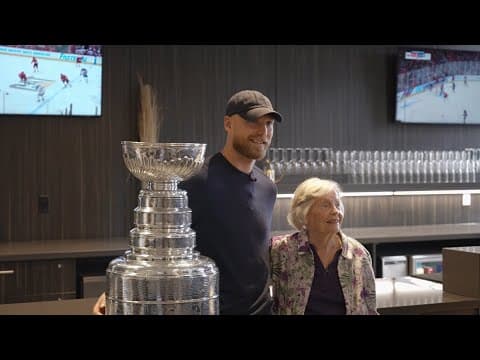 Watch Sam Bennett Bring the Stanley Cup to his Grandma 👵🏆 | Summer With Stanley