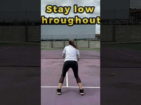 🦵🔥 volley drill to work on tough, low #tennisvolleys!