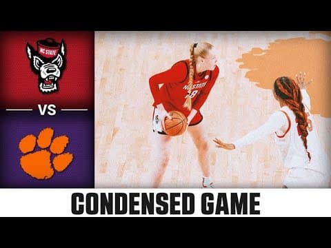 NC State vs. Clemson Condensed Game | 2025-26 ACC Women's Basketball