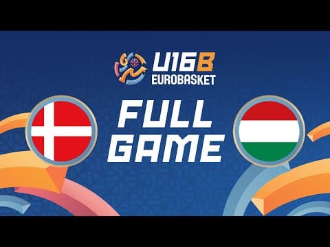LIVE - Denmark v Hungary | FIBA U16 EuroBasket 2025 Division B | Class. Games 9-16