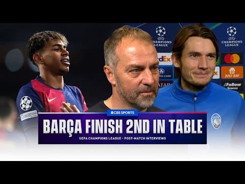 "A big success" Hansi Flick and Marten De Roon react to Barcelona and Atalanta 2-2 draw