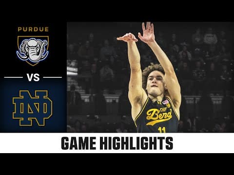 Purdue Fort Wayne vs. Notre Dame Game Highlights | 2025-26 ACC Men's Basketball
