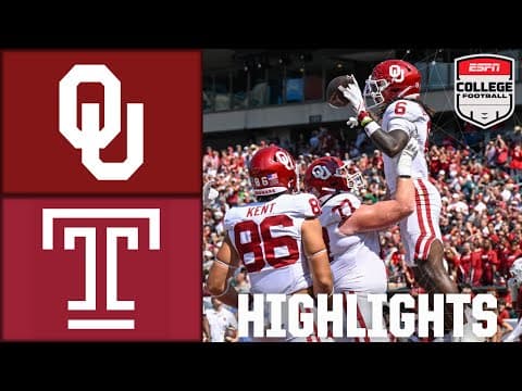 Oklahoma Sooners vs. Temple Owls | Full Game Highlights | ESPN College Football
