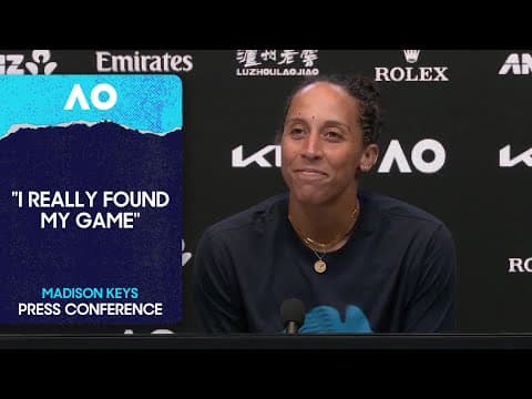 Madison Keys Press Conference | Australian Open 2026 First Round