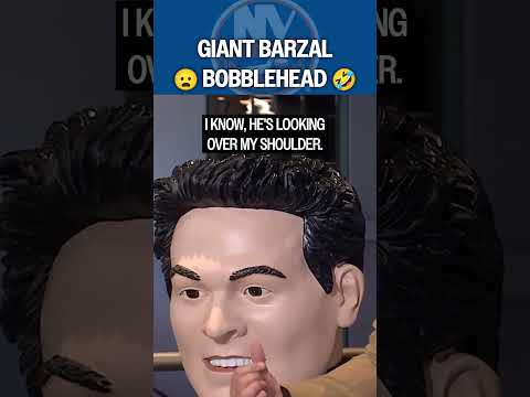TERRIFYING life sized Barzal bobblehead 🤣