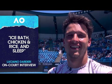 Luciano Darderi On-Court Interview | Australian Open 2026 Third Round