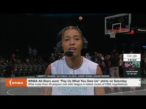 Natasha Cloud shares thoughts on 'Pay Us What You Owe Us' shirts & CBA negotiations | WNBA Countdown