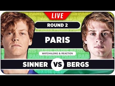 SINNER vs BERGS • ATP Paris 2025 • LIVE Tennis Watchalong