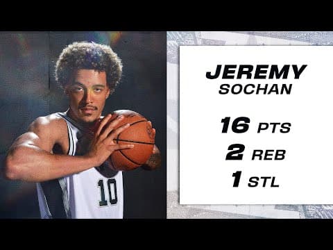 Jeremy Sochan's SEASON DEBUT in Los Angeles!
