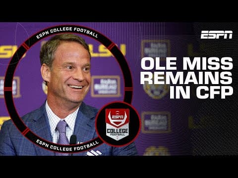 Ole Miss Stays Alive in CFP Rankings