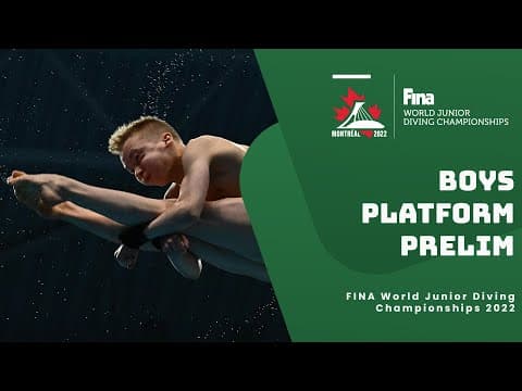 LIVE: Boys' 14-15 Platform Diving Prelims | World Junior Championships 2022