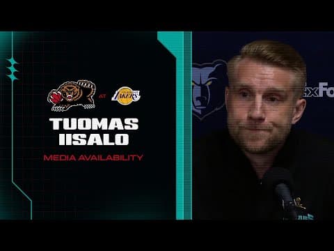 Tuomas Iisalo Press Conference | Grizzlies vs. Lakers