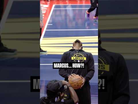 This view of Marcus’ pregame trick shot 🔥