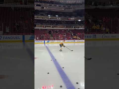 Reid Schaefer's rookie lap ‼️ Welcome to the show, Big Red #nhlhighlights #predsnhl