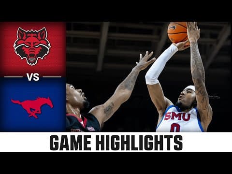 Arkansas State vs SMU Game Highlights | 2025-26 ACC Men's Basketball