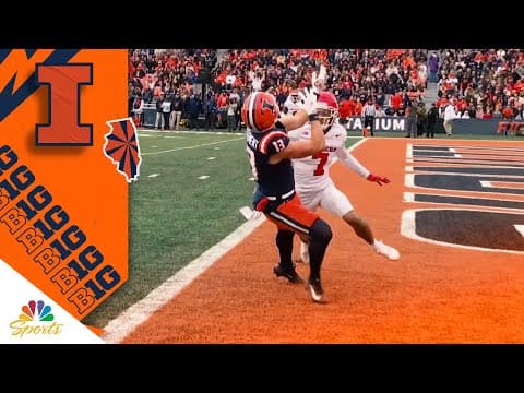 Luke Altmyer and Hudson Clement connect for impressive throw and catch on TD | Big Ten on NBC