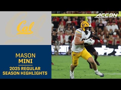 Mason Mini 2025 Regular Season Highlights | Cal Tight End