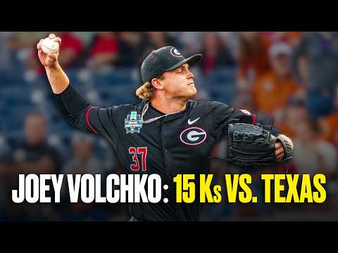 UGA's Joey Volchko dominates in 15 strikeout complete game vs. Texas in MCWS