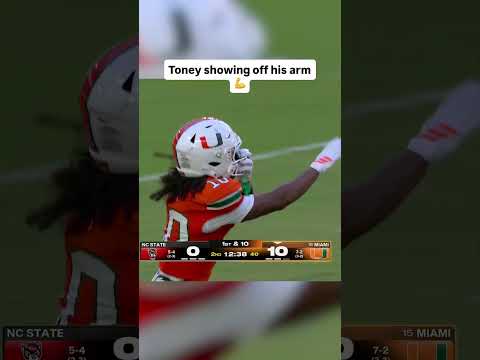 What can't he do!? 😱  #miamihurricanesfootball  #accfootball #collegefootball #ncaafootball #cfb