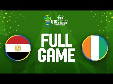 LIVE - Egypt v Côte d'Ivoire | FIBA U16 Women's AfroBasket 2025 |  Final
