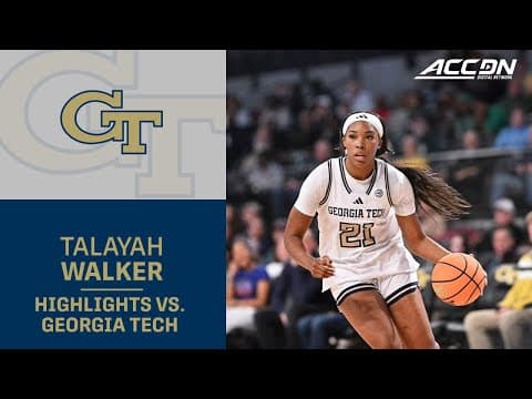 Georgia Tech's Talayah Walker Highlights vs. Notre Dame