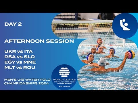 Afternoon Session | Pool B | Day 2 | World Aquatics Men’s U16 Water Polo Championships 2024