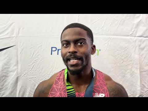 Trayvon Bromell Reacts to 60m 2nd Place Ahead of Noah Lylea at U.S. Indoor Championships