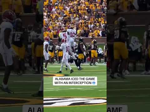 Alabama ended Mizzou’s perfect record with this INT 😤