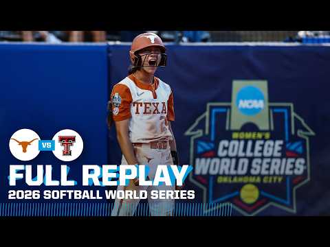 Texas vs. Texas Tech: 2026 Women's College World Series finals Game 1 | FULL REPLAY