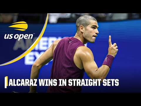 Carlos Alcaraz Round 1 Match Point and Reaction | 2025 US Open
