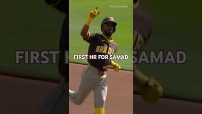 First Major League home run for Samad! #mlb #baseball #padres #sports #homerun #sandiegopadres