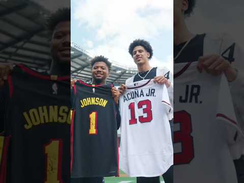 Atlanta All Stars 🌟🌟🏀⚾️ #hawks #braves #jerseyswap #jalenjohnson #ronaldacuñajr