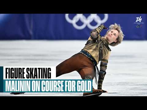 Ilia Malinin blazes to top spot after Olympic short program