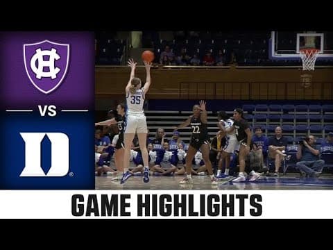 Holy Cross vs. Duke Game Highlights |  2025-26 ACC Women’s Basketball