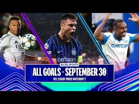 ALL GOALS in MD2 of the UEFA Champions league: September 30, 2025| Mbappe HAT TRICK, Martínez DOUBLE
