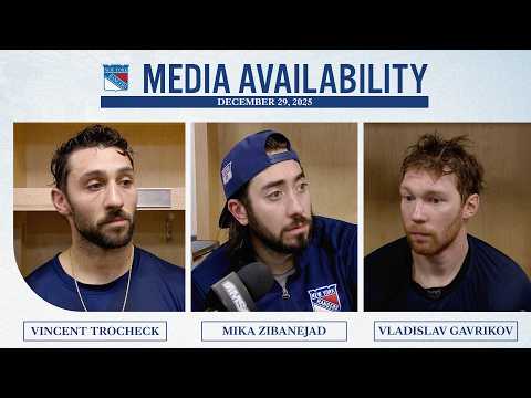 NYR at CAR: Trocheck, Zibanejad & Gavrikov Postgame Media Availability | Dec. 29, 2025