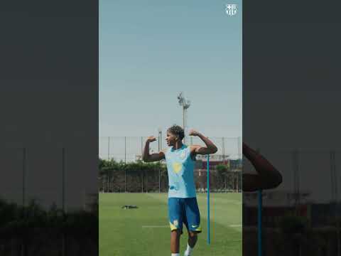 Lamine Yamal's recovery work 👊  #barcelonafootball #fcbarcelona #shorts