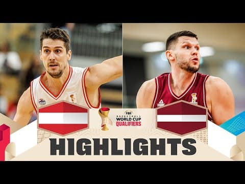 Austria 🇦🇹 v Latvia 🇱🇻 | Highlights | FIBA Basketball World Cup 2027 European Qualifiers