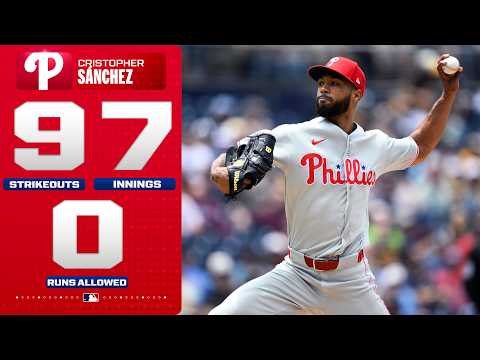 Cristopher Sánchez breaks Phillies' scoreless innings franchise record with 7 dominant innings 🔥