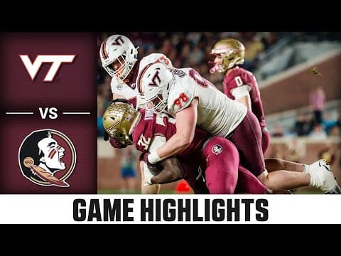 Virginia Tech vs Florida State Game Highlights | 2025 ACC Football