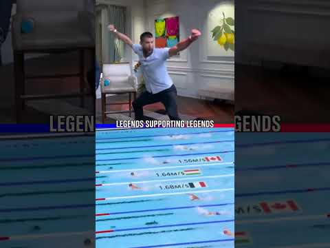 Phelps’ excitement over Leon Marchand’s 200m butterfly victory is all we needed today! 🤩 #Olympics