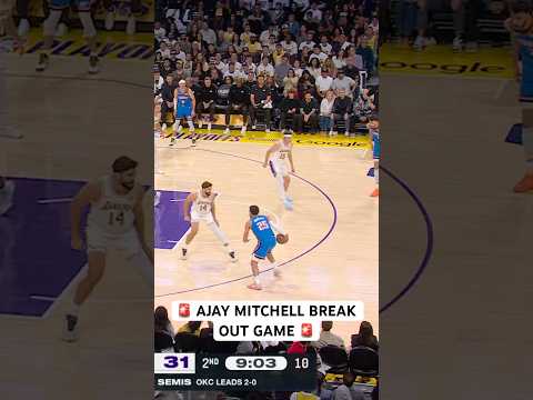 Ajay Mitchell broke out for a career-high 24 PTS & 10 AST in Game of Thunder/Lakers 👀