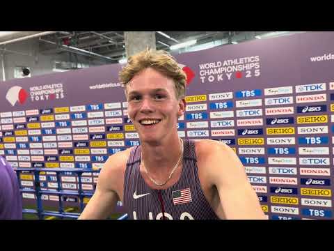 Ethan Strand says the first round of the 1500 at 2025 Worlds was “f—-ing hard”
