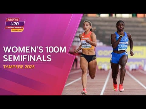 Women's 100m semifinals replay | Tampere 2025 European Athletics U20 Championships