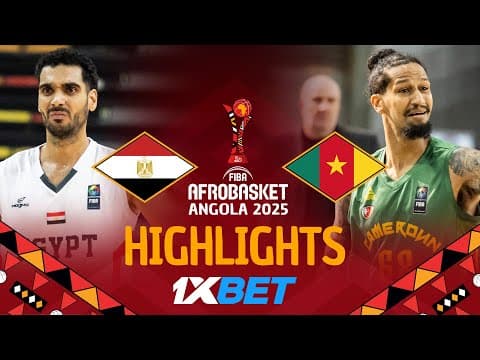 Egypt 🇪🇬 vs Cameroon 🇨🇲 | 1XBET Highlights | #AfroBasket 2025
