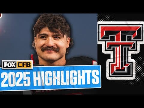 Jacob Rodriguez 2025 Texas Tech Season Highlights 🏈 FOX College Football