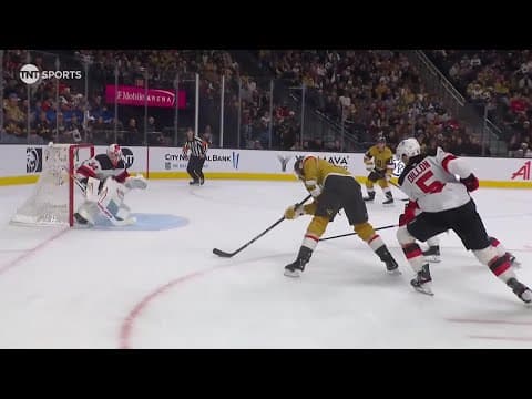 Pavel Dorofeyev scores a powerplay goal against the New Jersey Devils
