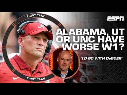 Kalen DeBoer IN THE HOT SEAT!? 😬 Who had the WORST Week 1 of college football? | First Take