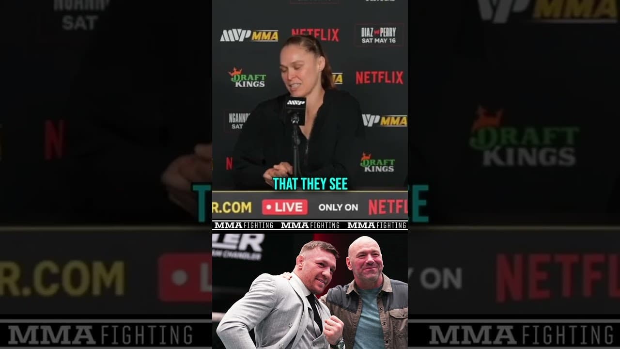 Ronda Rousey REACTS to Dana White announcing McGregor-Holloway 3 during MVP event | MMA Fighting