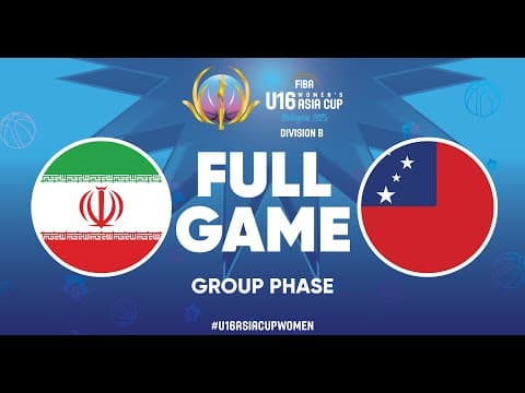 LIVE - Iran v Samoa | FIBA U16 Women's Asia Cup 2025 - Division B | Group Phase
